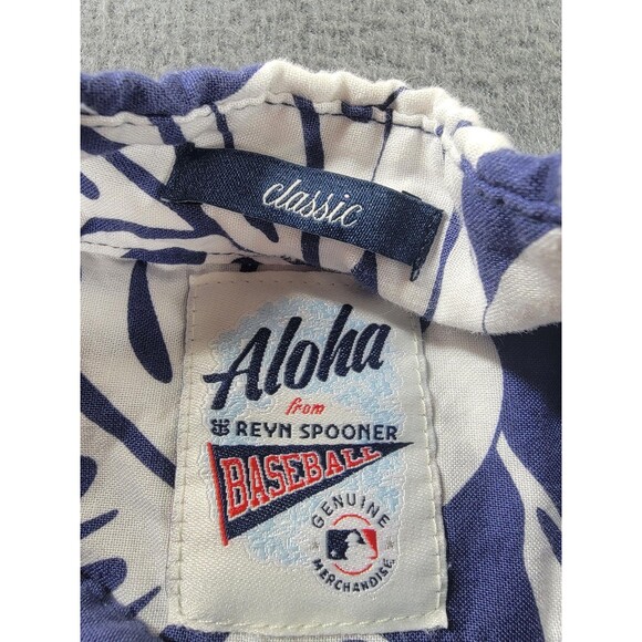 Tampa Bay Rays Shirt Mens Large Blue White MLB Baseball Hawaiian Reyn Spooner - Picture 2 of 10